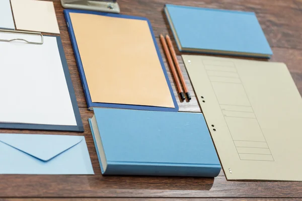 Colorful notebooks on the desk — Stock Photo, Image