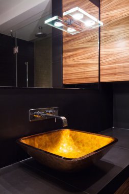 Modern illuminated washbasin clipart