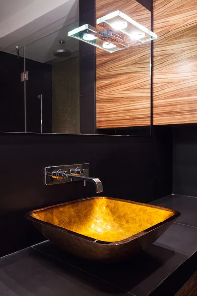 Modern illuminated washbasin — Stock Photo, Image