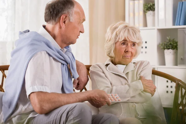 Stubborn elder wife — Stock Photo, Image