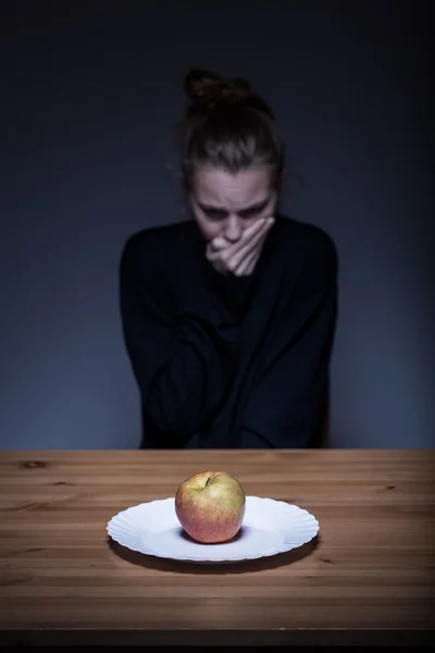 Anoreksia mengalami mual — Stok Foto
