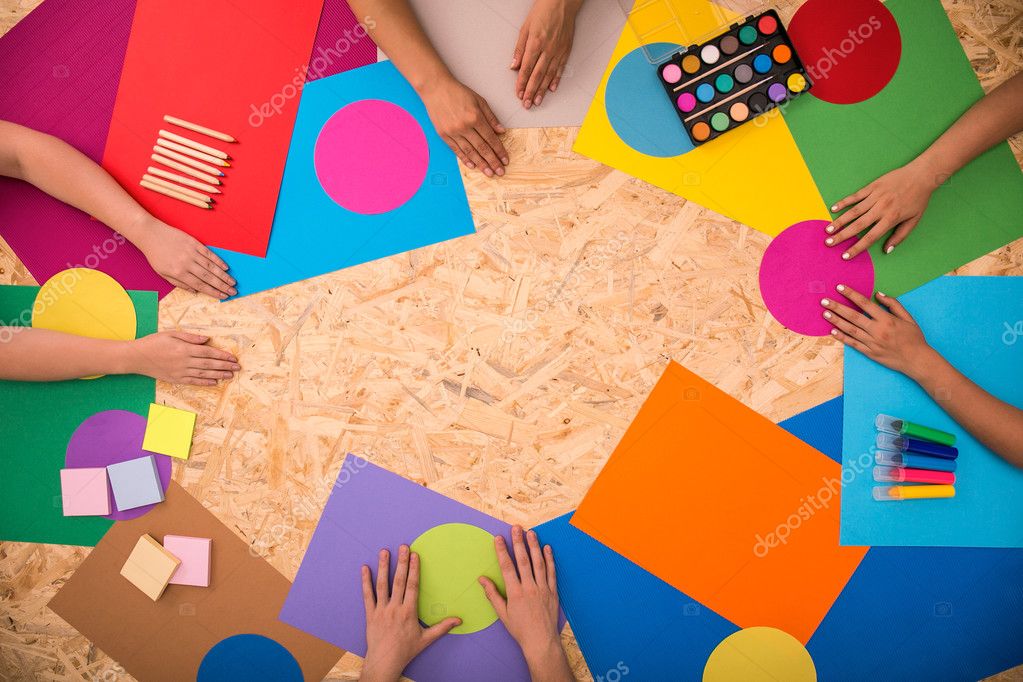 Colored Papers On The Floor Stock Photo C Photographee Eu 84305868