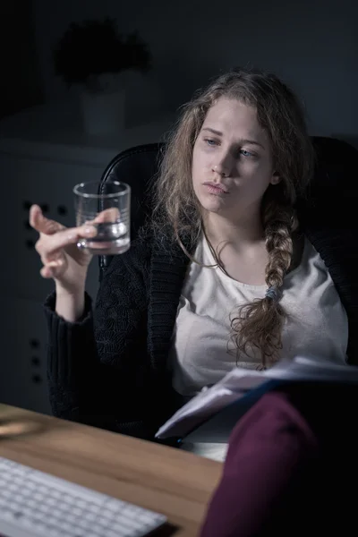 Alcoholic with vodka — Stock Photo, Image