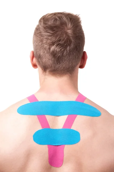 Mannen med kinesio tape — Stockfoto