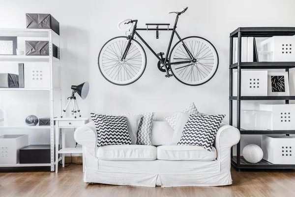 Black and white contemporary interior — Stock Photo, Image