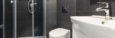 Male and modern bathroom clipart