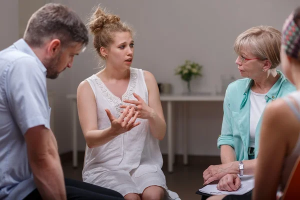 Group of people during therapy — Stock Photo, Image