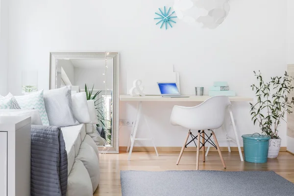 Bright nook with desk — Stock Photo, Image