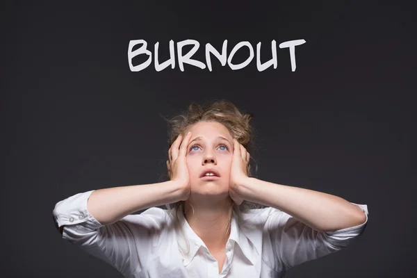 Burnout munkahelyi zaklatás áldozata — Stock Fotó