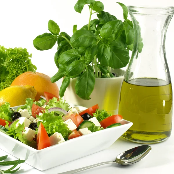 Closeup Greek salad — Stock Photo, Image