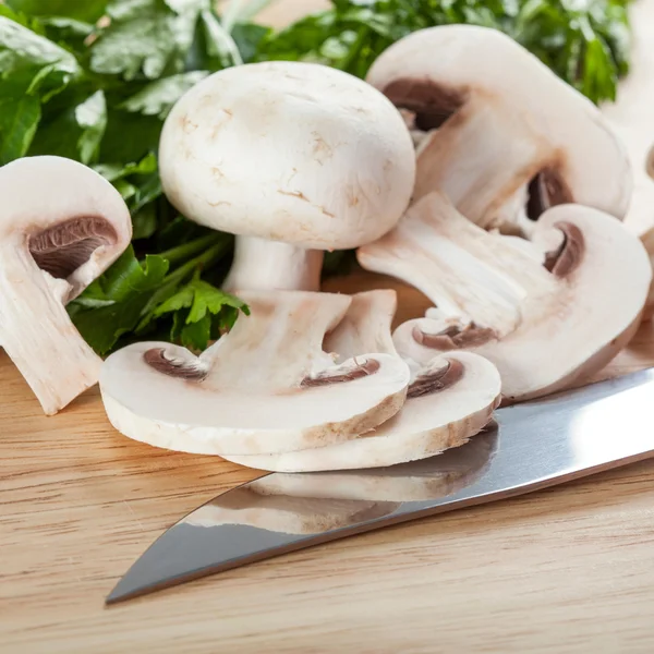 Closeup Mushroom slices — Stock Photo, Image