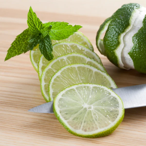 Closeup of Fresh limes — Stock Photo, Image