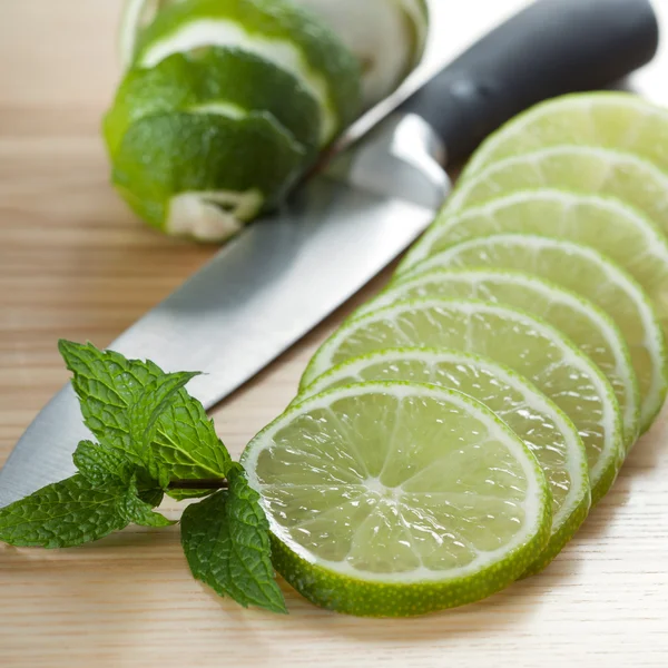 Closeup of Fresh limes — Stock Photo, Image