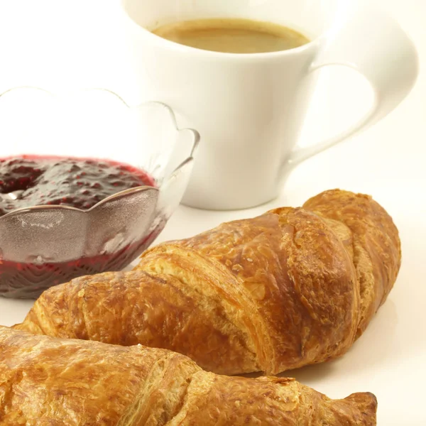 Croissant con caffè — Foto Stock