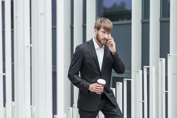 Homem indo em reunião — Fotografia de Stock