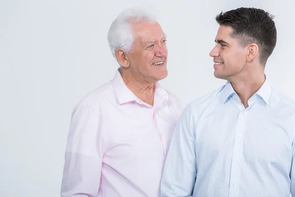 Senior father and adult son — Stock Photo, Image