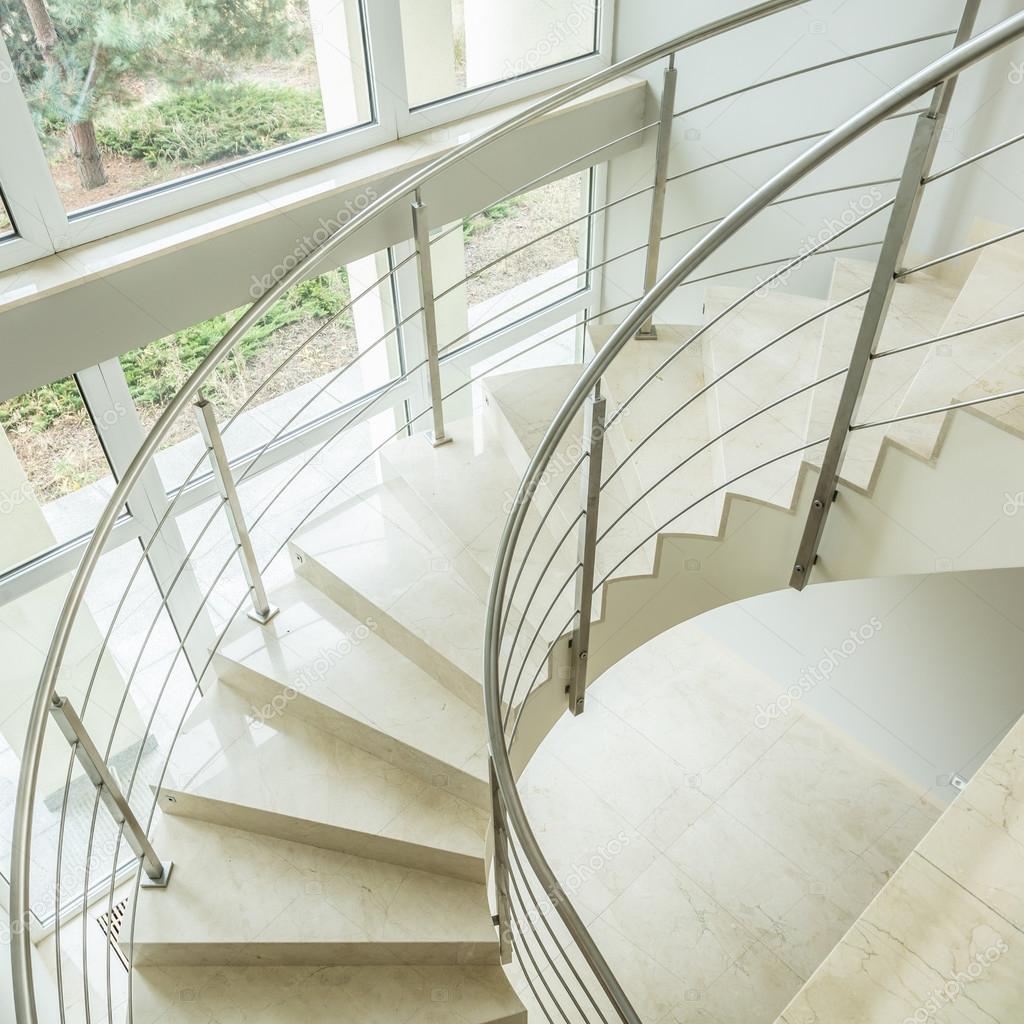 Winding stairs in luxury apartment