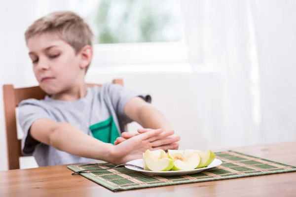 健康食品を食べることを拒否 — ストック写真