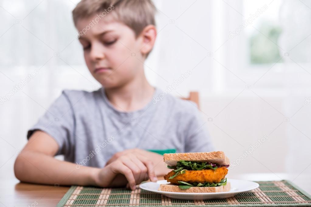 Kid doesn't want healthy sandwich