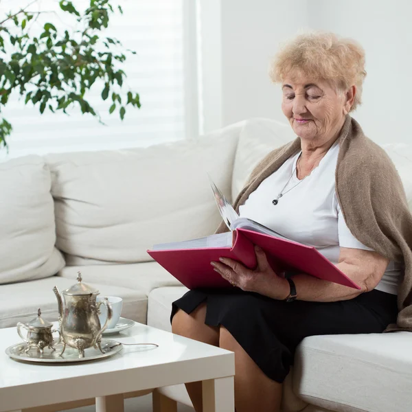 Recalling during tea — Stock Photo, Image