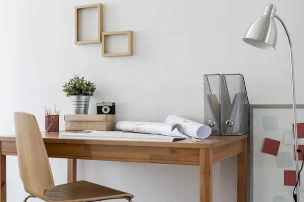 Bureau à domicile minimaliste — Photo
