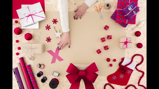 Mot de Noël sur fond brun 