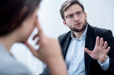 İşadamı psikoterapi oturum sırasında