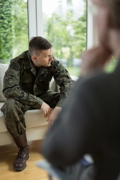 War veteran after nervous breakdown — Stock Photo, Image