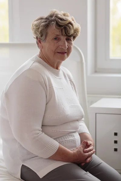 Foto eines älteren Patienten im Sitzen — Stockfoto