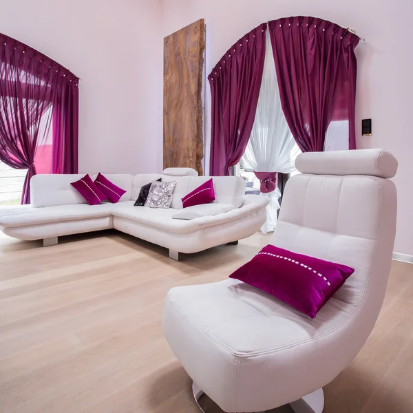 Elegantní luxusní obývací pokoj — Stock fotografie