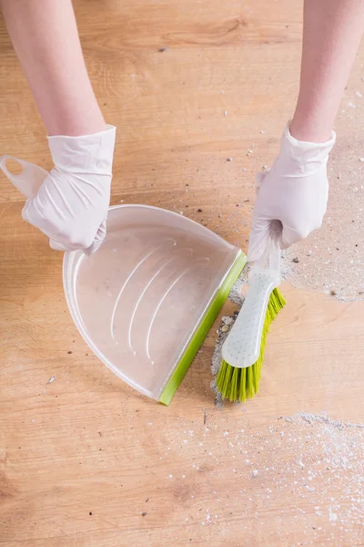 White plastic dustpan isolated — Stock Photo, Image