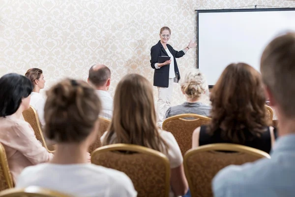 Relatore alla conferenza — Foto Stock