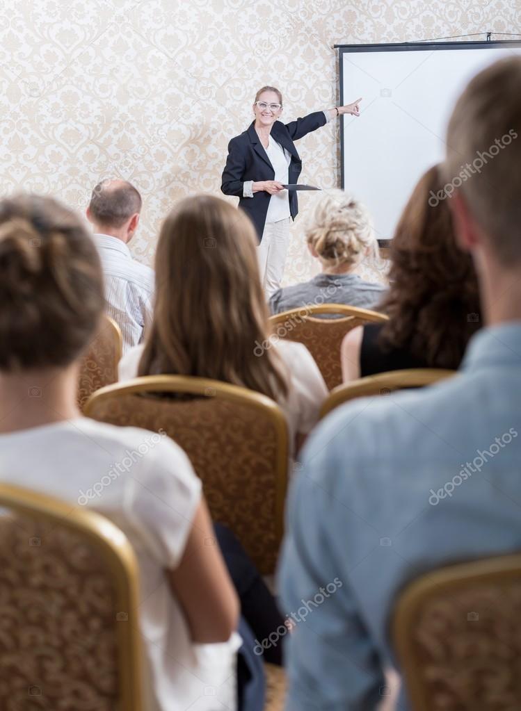 Showing professional presentation