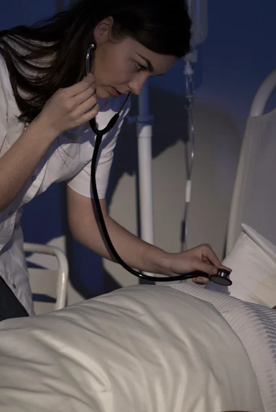 Physician examining cancer woman — Stock Photo, Image