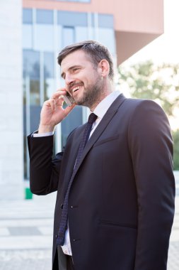 işadamı ve smartphone