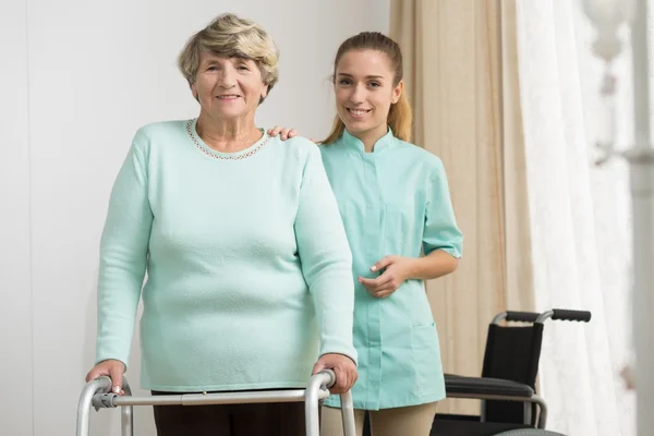 Smiling senior lady