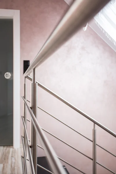 Silver railing and doors — Stock Photo, Image
