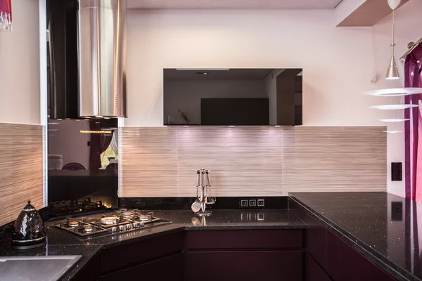 Cozinha moderna elegante — Fotografia de Stock