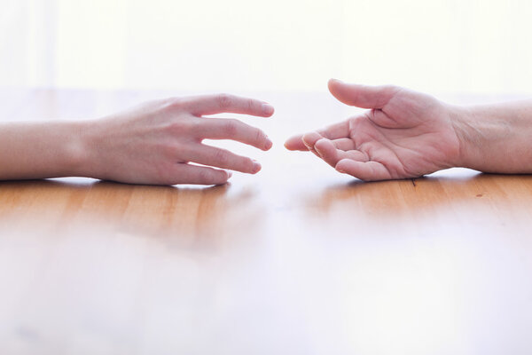 Two hands isolated 