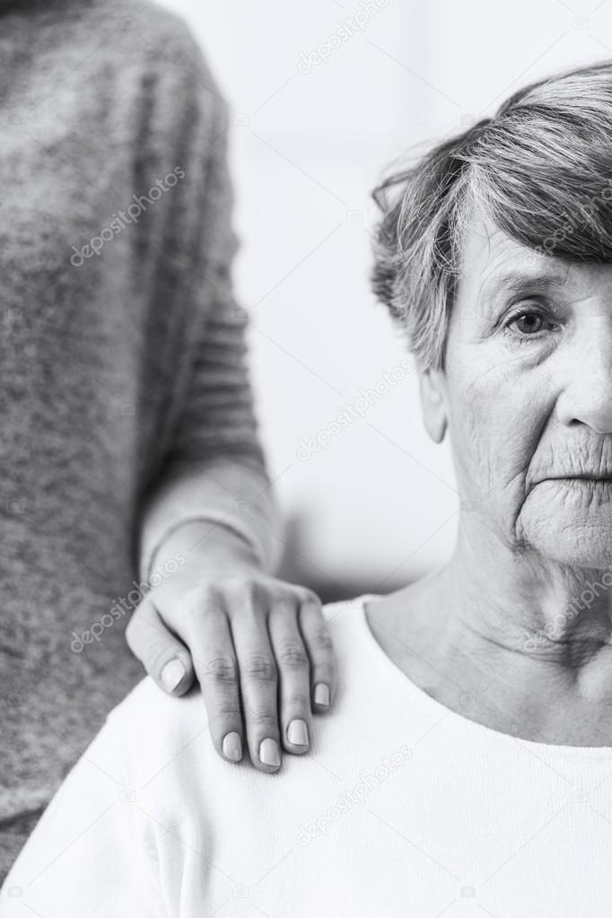 Elderly woman with alzheimer