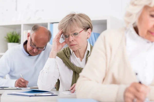 Student having headache — Stock Photo, Image