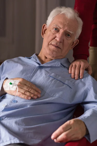 Senior after heart attack — Stock Photo, Image