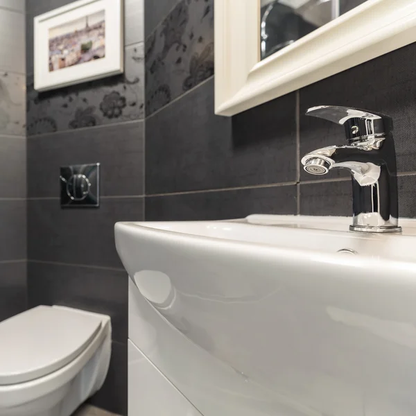 Baño en blanco y negro — Foto de Stock