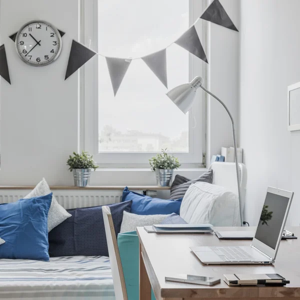 Sunny bedroom for boy — Stock Photo, Image