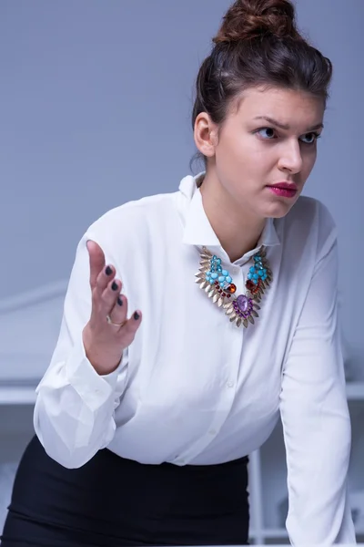 Strict angry businesswoman — Stock Photo, Image