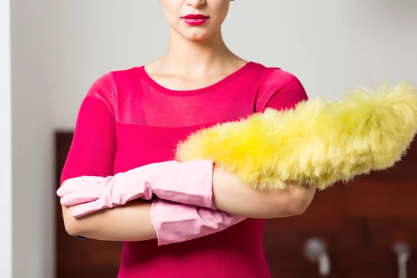 Perfect cleaning lady — Stock Photo, Image