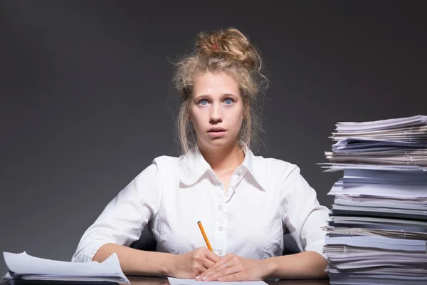 Burnout und Arbeitsrückstand — Stockfoto