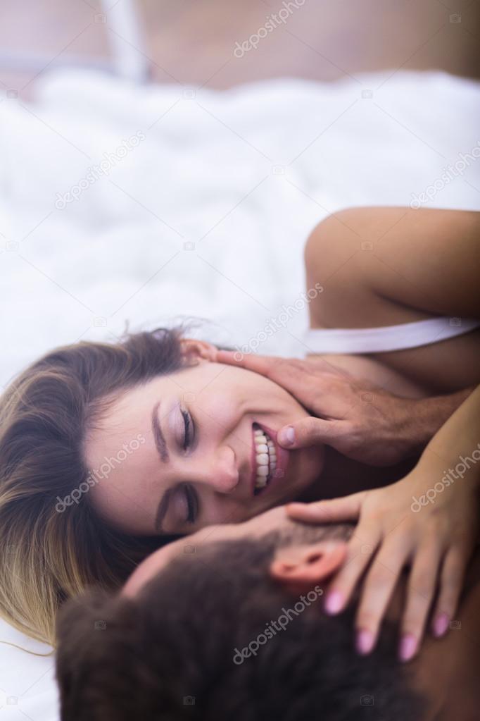 Couple in love relaxing together