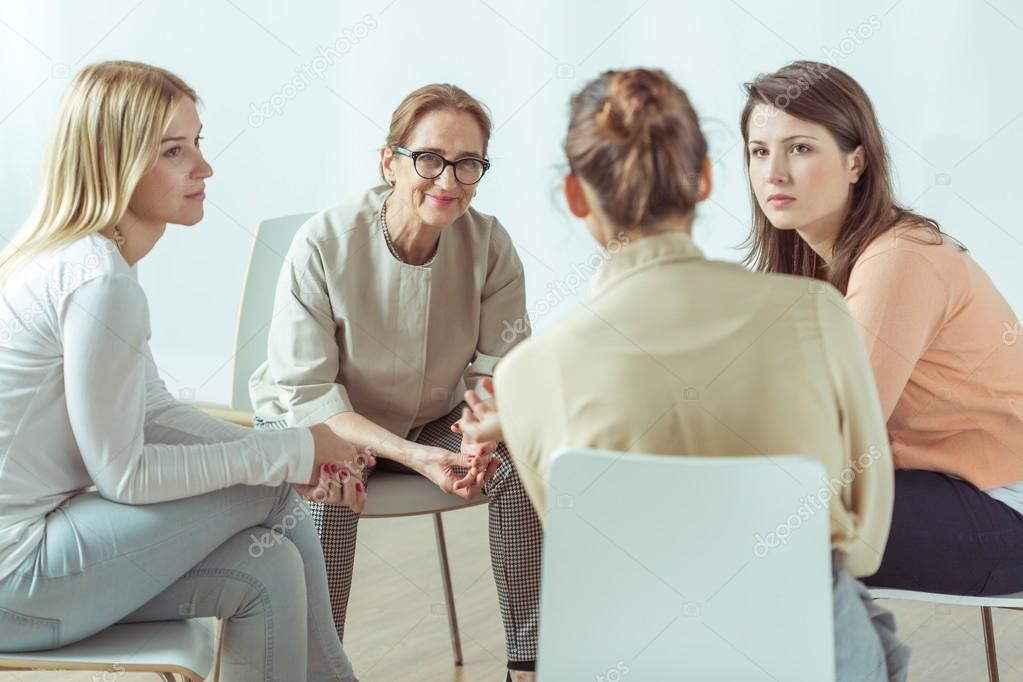 Active women on meeting