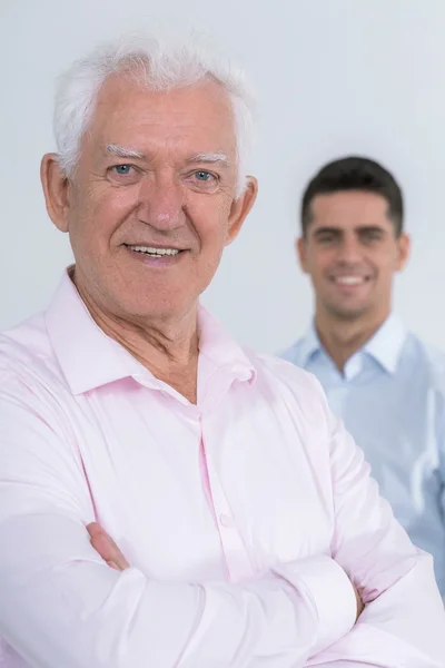 Elderly father with life experience — Stock Photo, Image